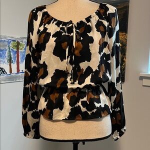MICHAEL Michael KORS Silk Blouson Top